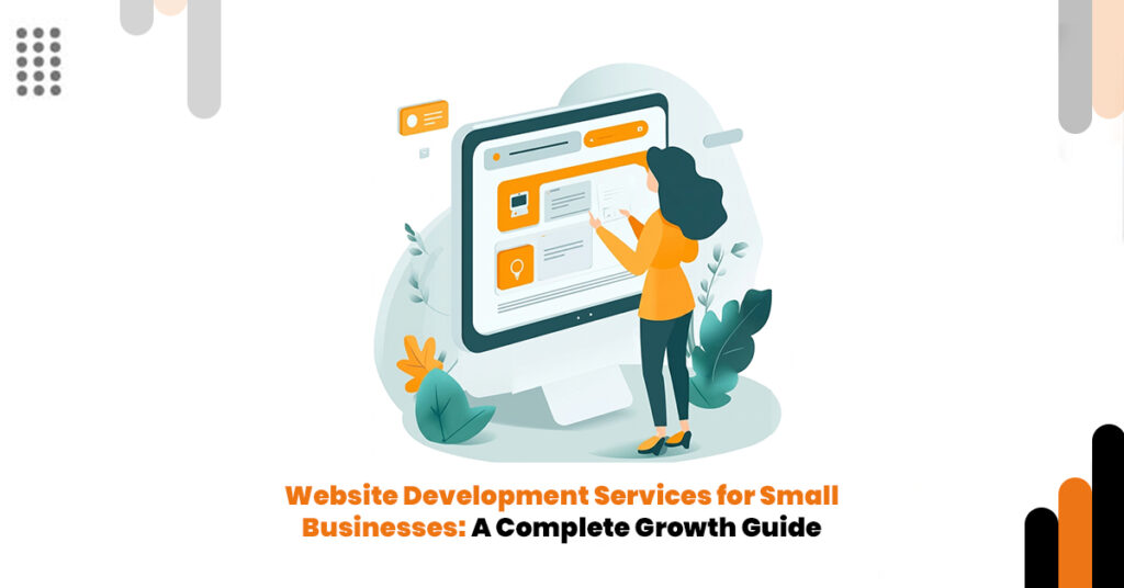 Business owner reviewing a modern website created through professional website development services