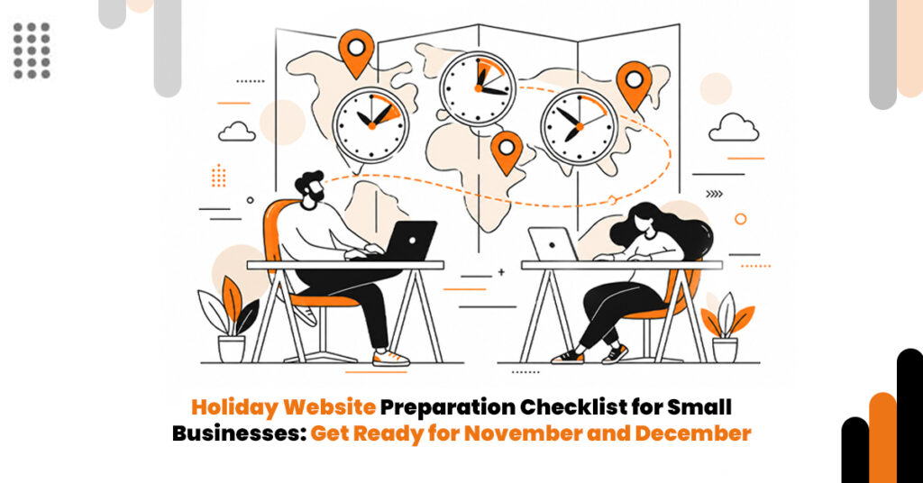 Small business website preparation checklist covering website performance, mobile usability, security, backups, and holiday season readiness.